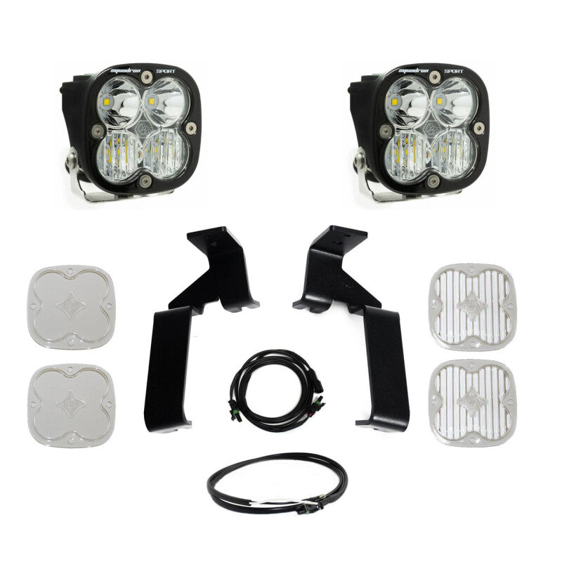 Baja Designs 21-25 Ford Raptor (Base/37/R) Squadron Sport A-Pillar Kit Baja Designs Light Mounts  AXOPROS