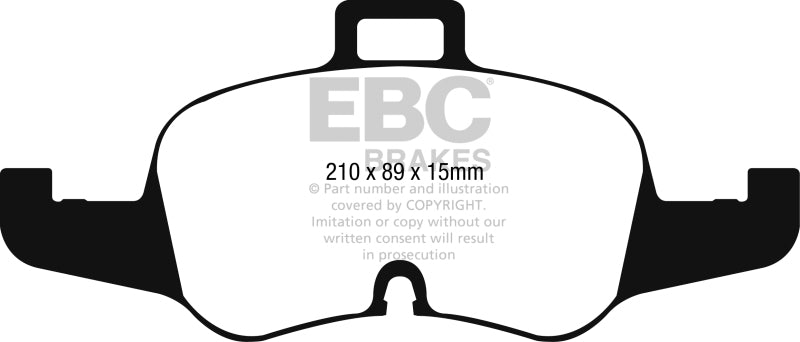 EBC 2016+ Audi TTS Quattro 2.0L Turbo Redstuff Front Brake Pads EBC Brake Pads - Performance  AXOPROS
