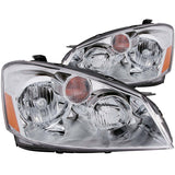 ANZO 2005-2006 Nissan Altima Crystal Headlights Chrome ANZO Headlights  AXOPROS