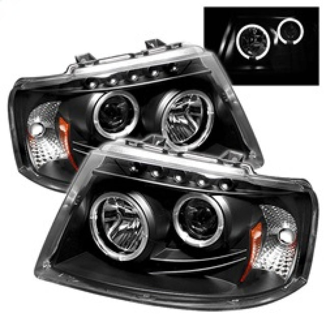 Spyder Ford Expedition 03-06 Projector Headlights LED Halo LED Blk (Not Included) PRO-YD-FE03-HL-BK SPYDER Headlights  AXOPROS