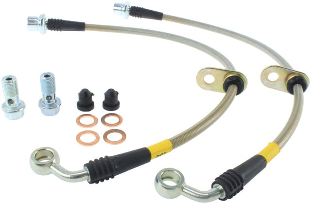 StopTech Stainless Steel Front Brake Lines 98-07 Toyota Land Cruiser Stoptech Brake Line Kits  AXOPROS