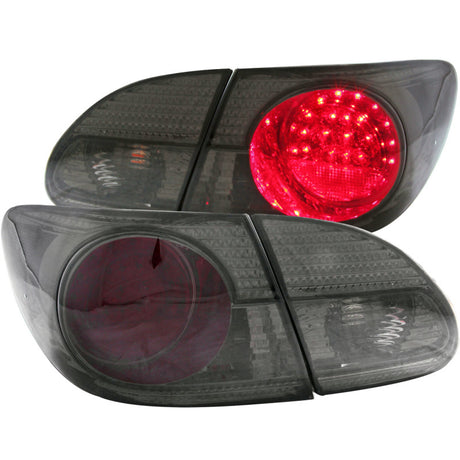 ANZO ANZO 2003-2008 Toyota Corolla LED Taillights Red/Smoke Tail Lights aftermarket performance part