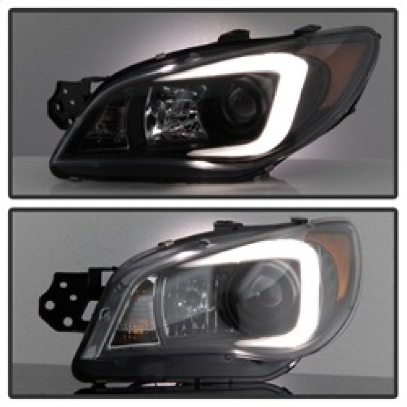 Spyder Subaru WRX 06-07 Projector Headlights - HID Model Only - Black PRO-YD-SWRX06-HID-LBDRL-BK SPYDER Headlights  AXOPROS