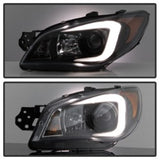 Spyder Subaru WRX 06-07 Projector Headlights - HID Model Only - Black PRO-YD-SWRX06-HID-LBDRL-BK SPYDER Headlights  AXOPROS
