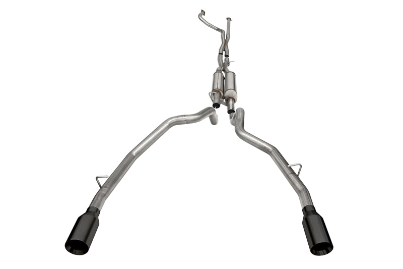 Corsa 2021-2024 Dodge Ram TRX Crew Cab Xtreme Catback Exhaust Dual Rear Black Tip CORSA Performance Catback  AXOPROS