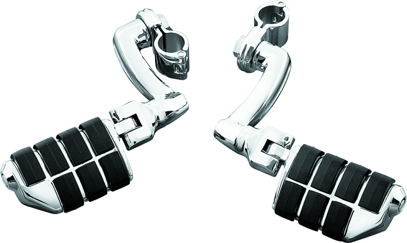Kuryakyn Longhorn Offset Dually ISO Peg With  1-1/4in Clamp Chrome Kuryakyn Footpegs  AXOPROS