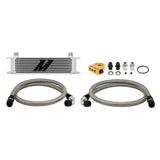 Mishimoto Universal Thermostatic 10 Row Oil Cooler Kit - Silver Mishimoto Oil Coolers  AXOPROS