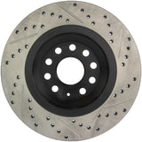 StopTech 09 VW Passat CC / 06-09 Passat Slotted & Drilled Right Rear Rotor Stoptech Brake Rotors - Slot & Drilled  AXOPROS