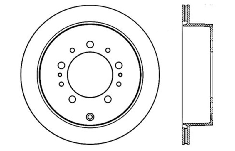 StopTech Slotted & Drilled Sport Brake Rotor Stoptech Brake Rotors - Slot & Drilled  AXOPROS