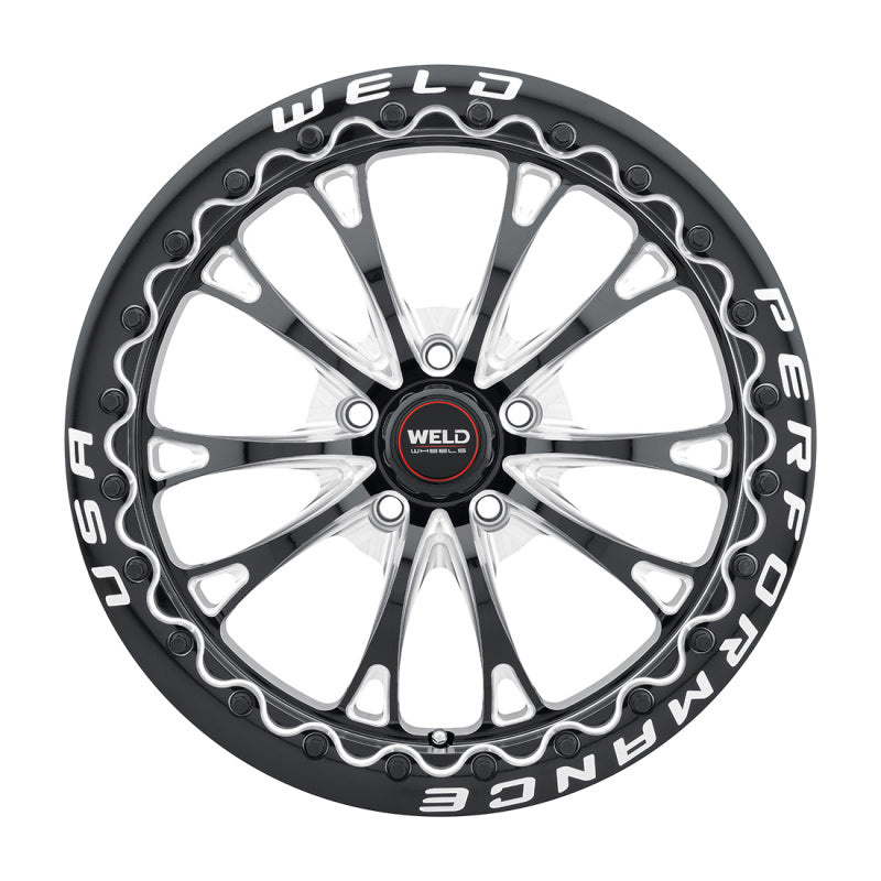 Weld S908 18X10 Belmont Drag Beadlock 5X114.3 ET30 BS6.70 Gloss Black MIL Dia 78.1 Weld Wheels - Cast  AXOPROS