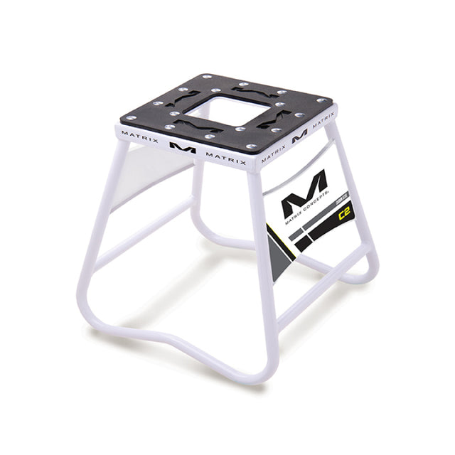 Matrix Concepts Matrix Concepts C2 Mini Steel Stand with Nameplate - White Bike Stands aftermarket performance part