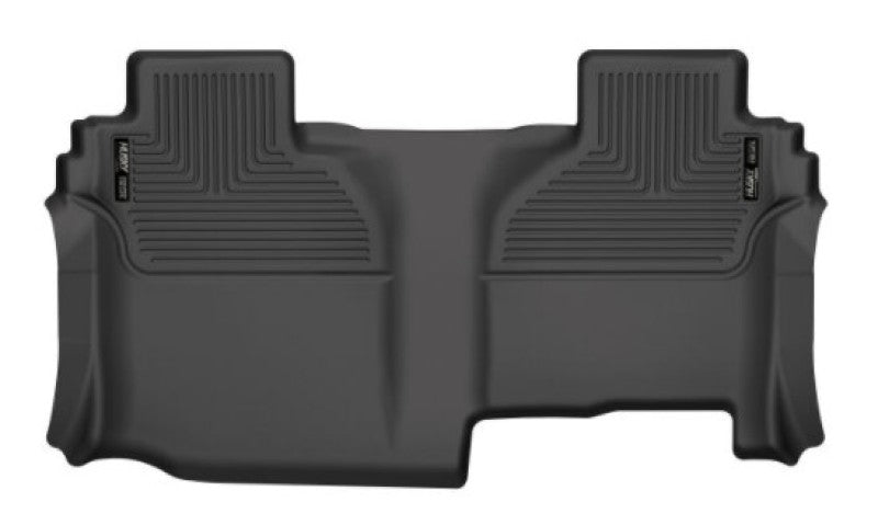 Husky Liners 19-21 Silverado/Sierra 1500/2500/3500 Double Cab X-ACT 2nd Seat Floor Liner - BLK Husky Liners Floor Mats - Rubber  AXOPROS