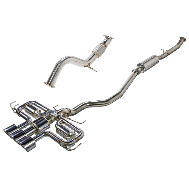 Remark 2023+ Honda Civic Type-R (FL5) Triple Tip Catback Exhaust w/ Triple Tip & Front Pipe Remark Catback  AXOPROS