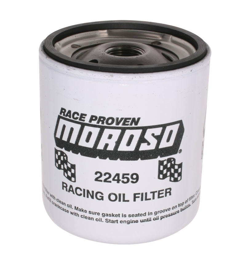 Moroso Chevrolet 13/16in Thread 4-9/32in Tall Oil Filter - Racing Moroso Oil Filters  AXOPROS