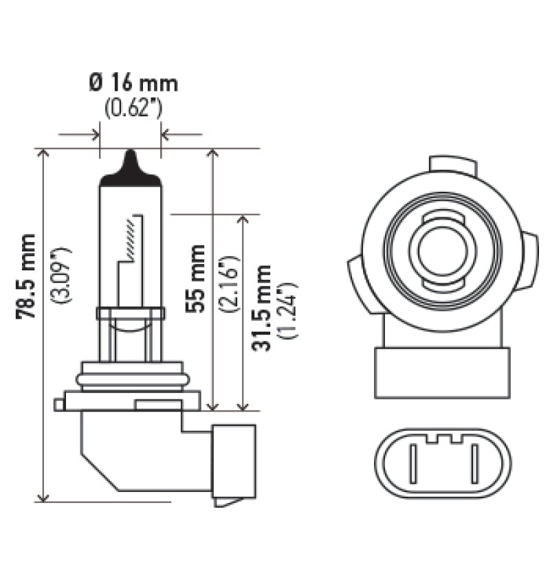Hella H10 12V 65W Xen White Bulb (Pair) Hella Bulbs  AXOPROS