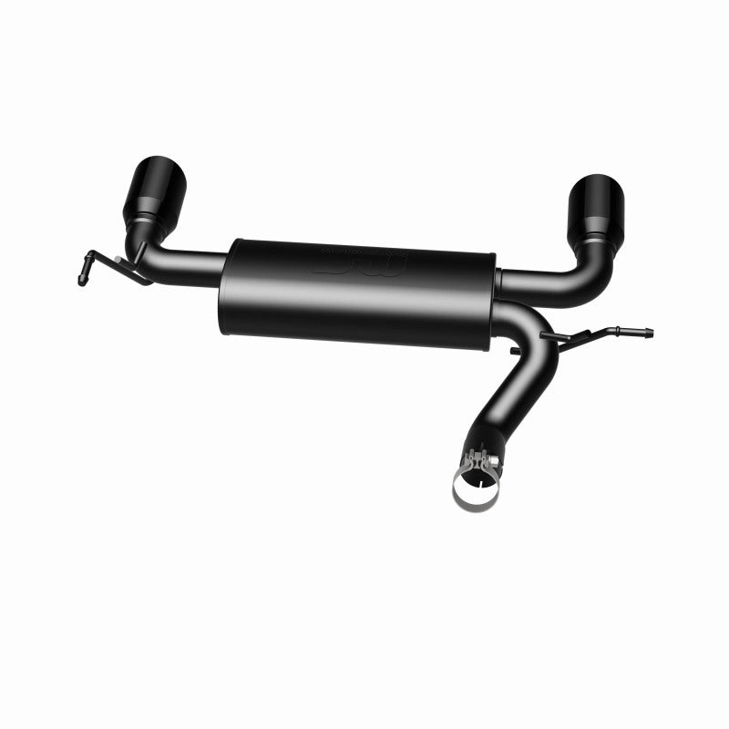 MagnaFlow 07-17 Jeep Wrangler JK 3.8/3.6L Dual Split Rear Exit Black Axle-Back Exhaust - AXOPROS Magnaflow Axle Back  