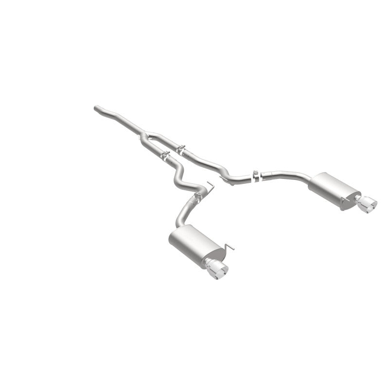 MagnaFlow Cat Back, SS, 2.5in, Street, Dual Split Polished 4.5in Tips 2015 Ford Mustang Ecoboost Magnaflow Catback  AXOPROS