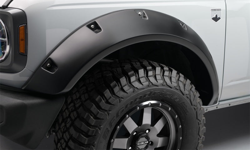 Bushwacker 2021+ Ford Bronco 4-Door Pocket Style Flares 4pc - Black Bushwacker Fender Flares  AXOPROS