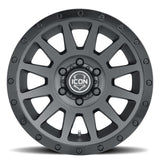 ICON Compression 17x8.5 6x5.5 25mm Offset 5.75in BS 95.1mm Bore Double Black Wheel ICON Wheels - Cast  AXOPROS