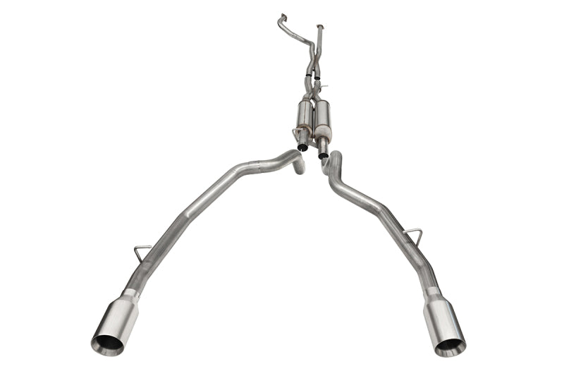 Corsa 2021-2024 Dodge Ram TRX Crew Cab Xtreme Catback Exhaust Dual Rear Satin Tip CORSA Performance Catback  AXOPROS