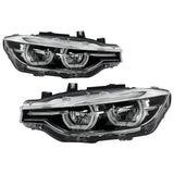 Spyder BMW F30 3 Series 4Dr LED Projector Headlights Chrome PRO-JH-BF3012H-4D-LED-C SPYDER Headlights  AXOPROS