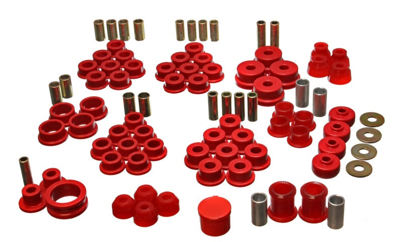 Energy Suspension 84-95 Chevrolet Corvette Red Hyper-flex Master Bushing Set Energy Suspension Bushing Kits  AXOPROS