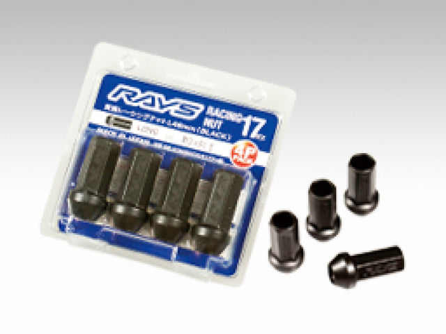 Rays 17 Hex L48 Racing Nut 12x1.5 - Black (4 Pieces) Rays Lug Nuts  AXOPROS