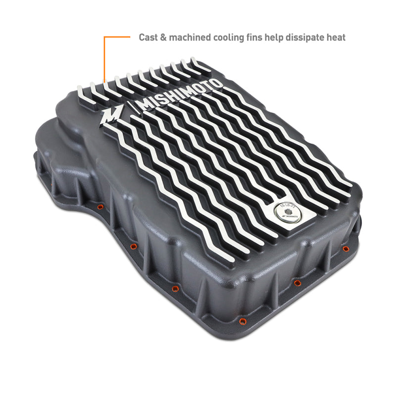 Mishimoto 2007.5 + Ram 6.7L Cummins 68RFE Transmission Pan - Cast - GR Mishimoto Transmission Pans  AXOPROS