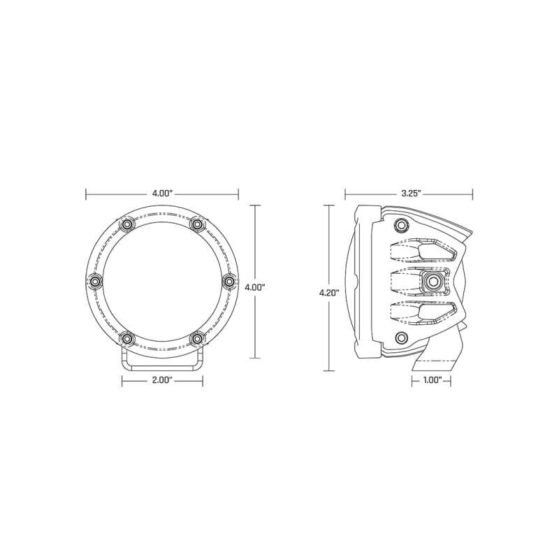 Rigid Industries 360-Series 4in LED Off-Road Diffused Beam - RGBW Backlight (Pair) Rigid Industries Light Bars & Cubes  AXOPROS