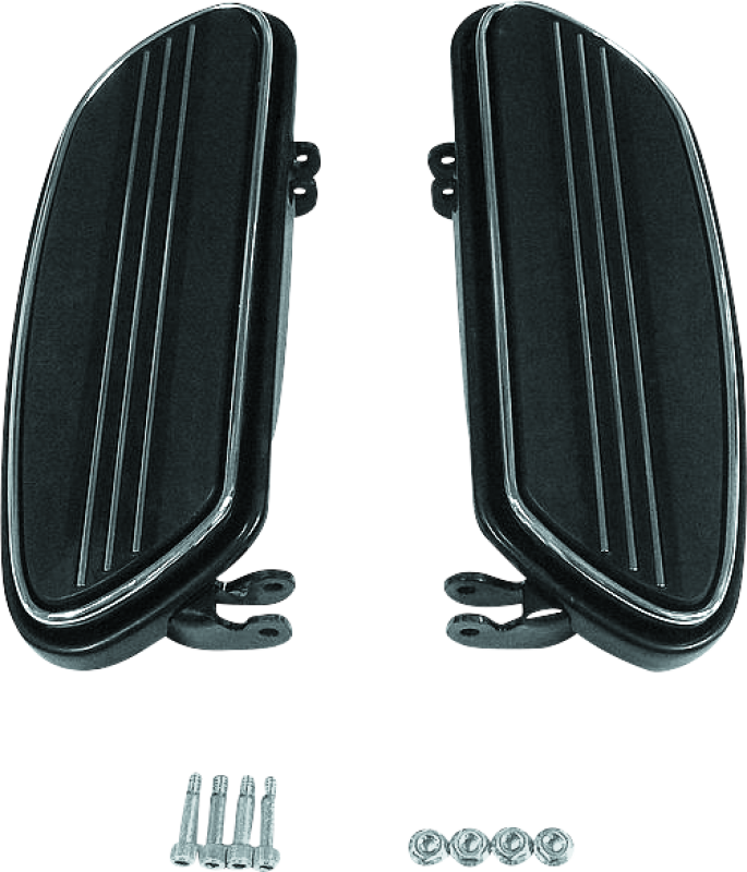 Bikers Choice 86-Up FLH FLT Black Extended Floorboard Kit Bikers Choice Footpegs  AXOPROS