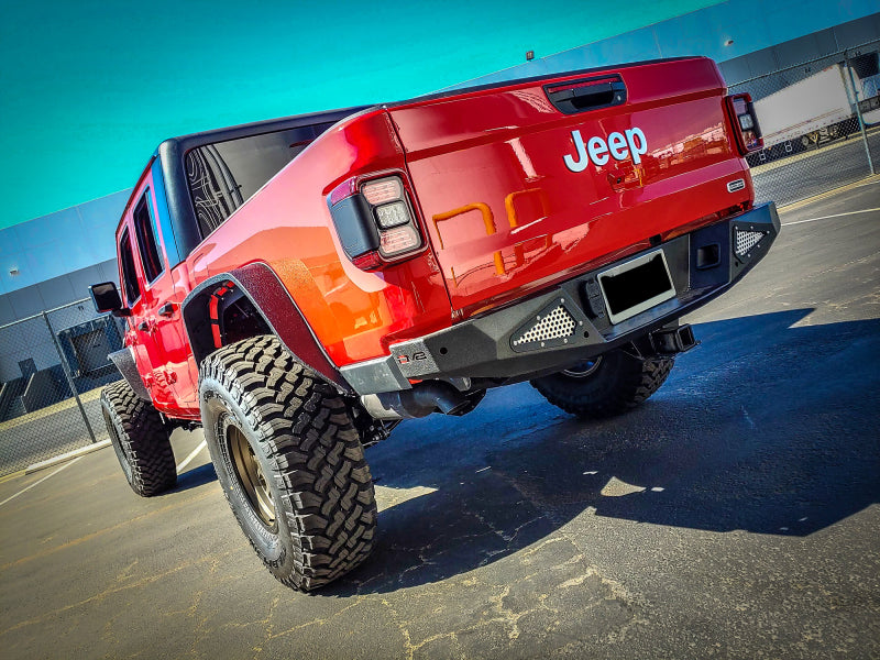 DV8 Offroad 2018+ Jeep Gladiator Rear Bumper DV8 Offroad Bumpers - Steel  AXOPROS