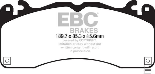 EBC 15-23 Ford Mustang 5.0L (Gen 6) Redstuff Front Brake Pads EBC Brake Pads - Performance  AXOPROS