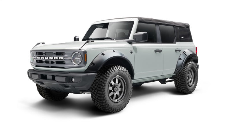 Bushwacker 2021+ Ford Bronco 4-Door Pocket Style Flares 4pc - Black Bushwacker Fender Flares  AXOPROS