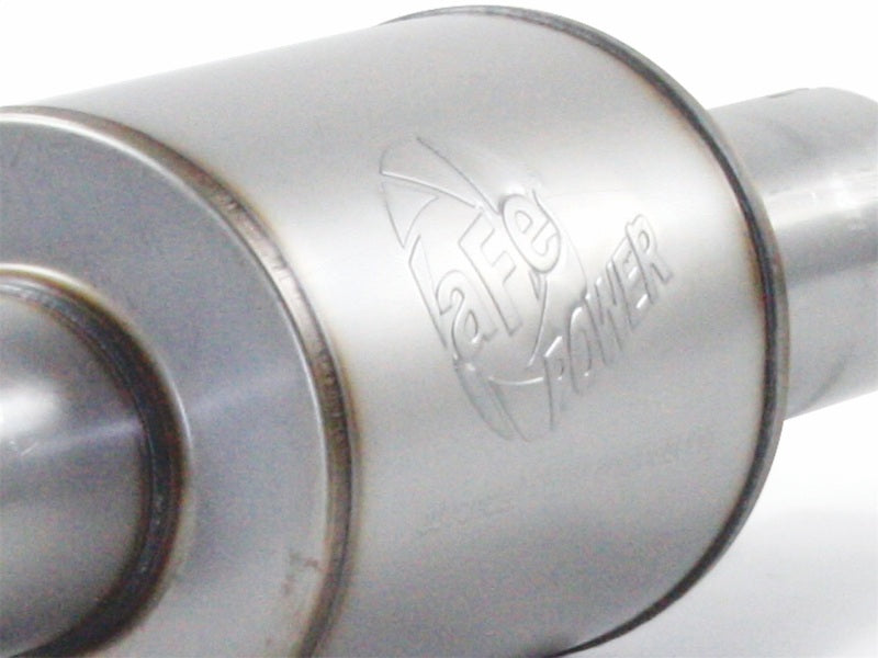 aFe Atlas Exhausts Mufflers Al Steel EXH Muffler 4 ID In/Out 8 Dia x 12L AL aFe Catback  AXOPROS
