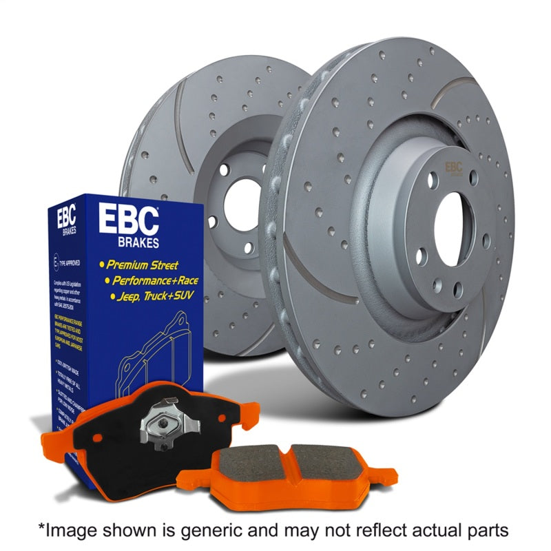 EBC S8 Brake Pad and Rotor Kit EBC Brake Rotors - Slot & Drilled  AXOPROS