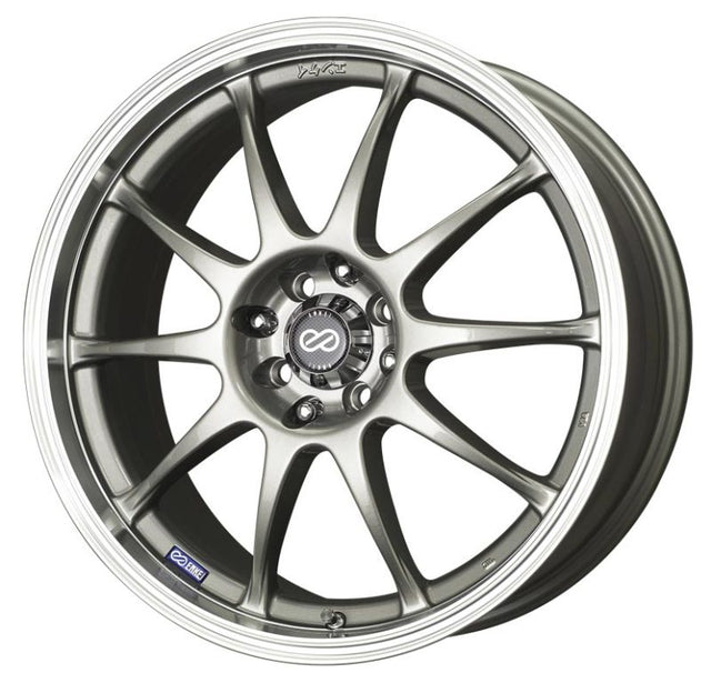 Enkei J10 15x6.5 5x100/114.3 38mm Offset 72.62mm Bore Dia Silver w/ Machined Lip Wheel Enkei Wheels - Cast  AXOPROS