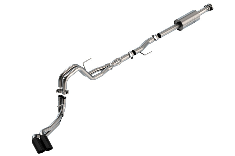 Borla F-150 2021 5.0L 4dr CC SB EC STB Lariat/KR/Platnm/LTD 3/2.25 DSE Cat-Back ATAK Black CHR Tips Borla Catback  AXOPROS