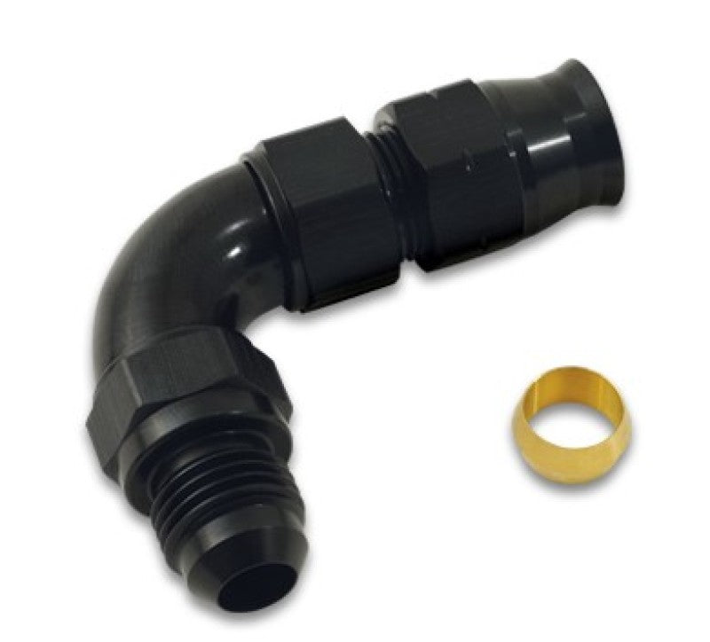 Vibrant 90 Degree 1/2in Tube to Male -8AN Flare Adapter w/ Olive Inserts Vibrant Fittings  AXOPROS