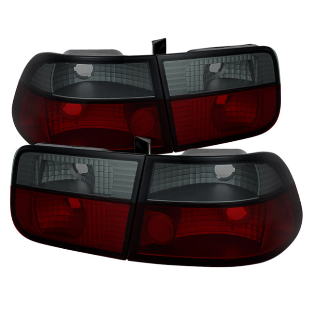 Spyder Honda Civic 96-00 2Dr Crystal Tail Lights Red Smoke ALT-YD-HC96-2D-CRY-RS SPYDER Tail Lights  AXOPROS