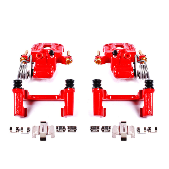 Power Stop 94-04 Ford Mustang Rear Red Calipers w/Brackets - Pair PowerStop Brake Calipers - Perf  AXOPROS