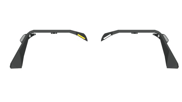 Road Armor 18-20 Jeep Wrangler JL Stealth Front Fender Flare w/Switchback LED DRL - Tex Blk Road Armor Bumpers - Steel  AXOPROS