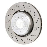 SHW 08-13 BMW M3 4.0L Right Front Cross-Drilled Lightweight Brake Rotor (34112283802) SHW Performance Brake Rotors - Drilled  AXOPROS