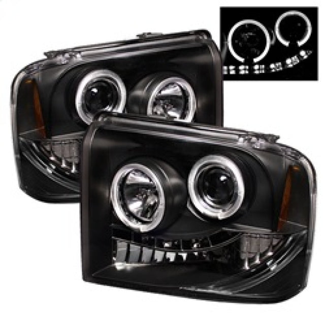 Spyder Ford F250/350/450 Super Duty 05-07 Projector Headlights LED Halo- LED Blk PRO-YD-FS05-HL-BK SPYDER Headlights  AXOPROS
