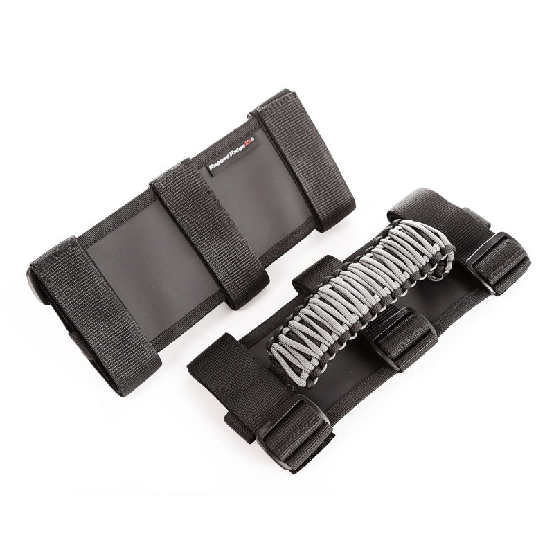 Rugged Ridge Paracord Grab Handles Gray/Black Pair Rugged Ridge Dash & Interior Trim  AXOPROS