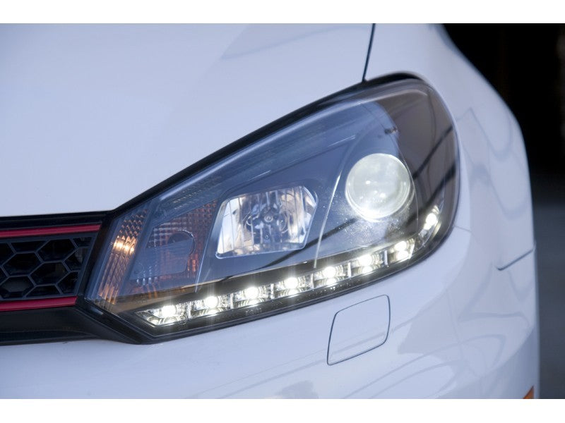 Spyder Volkswagen Golf/GTI 10-13 Projector Headlights Halogen Model- DRL Blk PRO-YD-VG10-DRL-BK SPYDER Headlights  AXOPROS