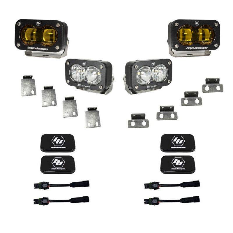 Baja Designs Baja Designs 21+ Ford Raptor/22+ Bronco S2 SAE Pro Fog Pocket Light Kit Fog Lights aftermarket performance part