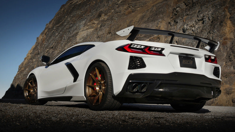 Borla 2020 Chevrolet Corvette C8 6.2 ATAK 3in Exhaust System Dual Round Rolled A/C Black Chrome Tips Borla Catback  AXOPROS