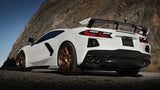 Borla 2020 Chevrolet Corvette C8 6.2 ATAK 3in Exhaust System Dual Round Rolled A/C Black Chrome Tips Borla Catback  AXOPROS