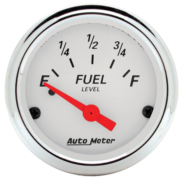 Autometer Arctic White 52mm 0E-90F Short Sweep Electronic Fuel Level Gauge AutoMeter Gauges  AXOPROS