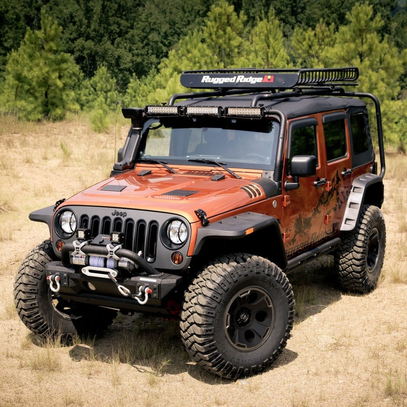 Rugged Ridge Hurricane Flat Fender Flare Kit 07-18 Jeep Wrangler Rugged Ridge Fender Flares  AXOPROS